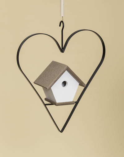 BirdhousesWREN BIRD HOUSE in IRON HEART HANGER ~ Amish Handmade in 12 Color Choicesbirdbird houseSaving Shepherd