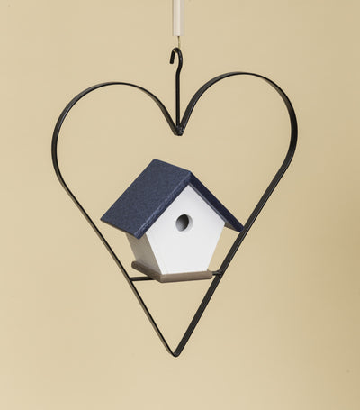 BirdhousesWREN BIRD HOUSE in IRON HEART HANGER ~ Amish Handmade in 12 Color Choicesbirdbird houseSaving Shepherd