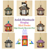 Bird FeederHANGING BIRD FEEDER ~ Amish Handmade Hexagon Recycled Poly - 10 Color Combosbirdbird feederSaving Shepherd