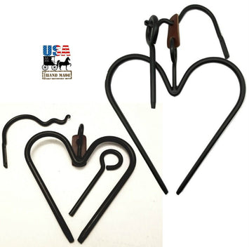 Wrought IronHEART DINNER BELL SET - Wrought Iron Chime Amish Hand Forged USAAmish BlacksmithchimeSaving Shepherd