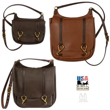 Leather PurseEQUESTRIAN LEATHER PURSE - Double Horse Hoofpick Shoulder Bag - 3 Sizes & ColorsbagequestrianSaving Shepherd