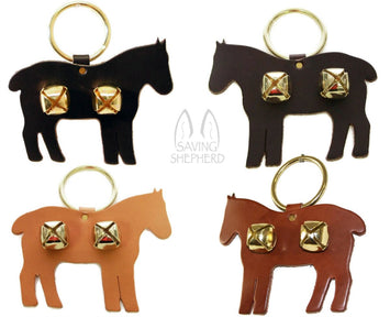 Door ChimeDOOR CHIME - LEATHER HORSE with SLEIGH BELLS in 4 Colors - Amish Handmade in USAbellschimesSaving Shepherd