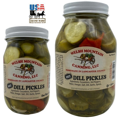 PicklesHOT DILL PICKLES - The Classic with a Bite & No Added Sugardillfarm markethot pepperPint (16 oz)1Saving Shepherd
