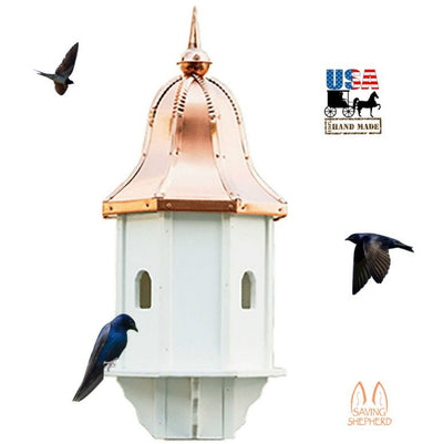 Birdhouse29" COPPER BELL BIRDHOUSE - 4 Room Vinyl Martin Bird House USAbirdbird houseSaving Shepherd