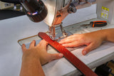 APPLIQUE WESTERN BELT - 2 Tone Brown Decorative Stitched Bridle LeatherbeltbeltsSaving Shepherd
