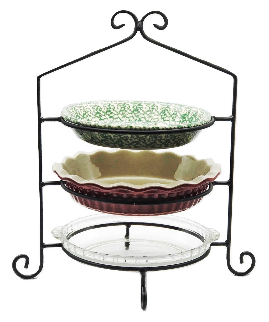 Wrought Iron IRON PIE RACK SET - Single Double & Triple Tier – Saving ...