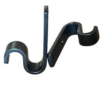Wrought IronCURTAIN ROD HOOK (PAIR) - Hand Forged Solid Wrought IronAmish Blacksmithcountry accentSaving Shepherd