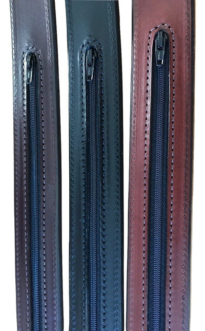 Leather BeltLARGE MONEY BELT - Stitched Bridle Leather & 24" Zipper PouchbeltleatherSaving Shepherd