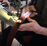 Leather BeltSTITCHED BRIDLE LEATHER BELT - 1" Wide Amish Handmade in USAbeltdress beltSaving Shepherd