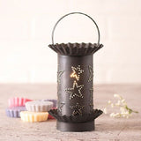 Country LightingPUNCHED TIN WAX TART WARMER Handmade COUNTRY STARS Pattern Electric Accent Light in 3 Finishesaccentaccent lightSaving Shepherd