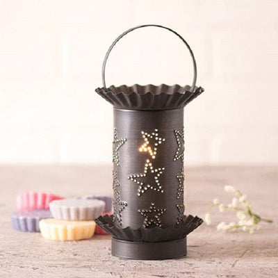 Country LightingPUNCHED TIN WAX TART WARMER Handmade COUNTRY STARS Pattern Electric Accent Light in 3 Finishesaccentaccent lightSaving Shepherd