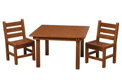 Play Tables & ChairsKID'S TABLE SET - Amish Red Cedar Outdoor Children's Table & 2 ChairschairchairsSaving Shepherd