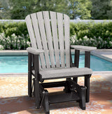 Adirondack Chair2-TONE ADIRONDACK GLIDER CHAIR - Fan Back All-Season Poly in 6 ColorsAdirondackchairchairsWeatherwood & Tudor BrownSaving Shepherd