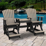 Adirondack Chair2 ADIRONDACK GLIDER BALCONY CHAIRS with TABLE - Tandem 4 Season Set in 6 ColorsAdirondackchairSaving Shepherd
