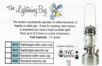 KEROSENE PRESSURE LANTERN - Amish Handcrafted "LIGHTNING BUG" HC 500 / 2 x 500CP 1,000 Candle Power - Made in USASaving Shepherd