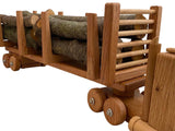 Wooden & Handcrafted ToysEXTRA LARGE LOW BOY LOG TRUCK & TRAILER - Amish Handmade Wood ToytoytoysSaving Shepherd
