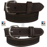 Ladies BeltBROWN LADIES BULLHIDE LEATHER STITCHED BELT - Choice of Stitching - Handmade in USAbeltbeltsSaving Shepherd