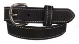 Ladies BeltBLACK LADIES BULLHIDE LEATHER STITCHED BELT - Choice of Stitching - Handmade in USAbeltbeltsSaving Shepherd