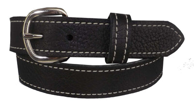 Ladies BeltBLACK LADIES BULLHIDE LEATHER STITCHED BELT - Choice of Stitching - Handmade in USAbeltbeltsSaving Shepherd