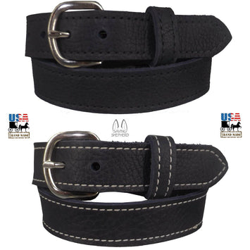 Ladies BeltLADIES NAVY BLUE BULLHIDE LEATHER STITCHED BELT - Choice of Stitching - Handmade in USAbeltbeltsSaving Shepherd