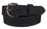 LADIES NAVY BLUE BULLHIDE LEATHER STITCHED BELT - Choice of Stitching - Handmade in USA