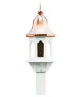 Bird Feeder29" COPPER BELL TOP BIRD FEEDER - Weatherproof Vinyl Body & Post Bracketbirdbird feederSaving Shepherd