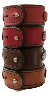 Handtooled LeatherWIDE LEATHER HORSE BIT BRACELET with Nickel Equestrian Snaffle in 12 ColorsAmerican MadeAmishSaving Shepherd
