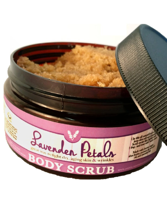 Skin CareLAVENDER PETALS Body Scrub - All Natural made with 100% pure Lavender Essential OilACEbuttersSaving Shepherd