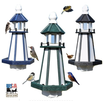 Bird FeederHUGE LIGHTHOUSE 4½ QT BIRD FEEDER - Weatherproof Recycled Poly in 4 Colorsbirdbird feederSaving Shepherd