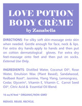 LOVE POTION ARTISAN BODY CREME - RICH & LUSH FOR EXTRA DRY CRACKED SKIN