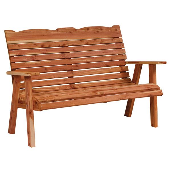 Benches & StoolsLOVESEAT BENCH - Red Cedar Starightback Love Seat in 2 SizesbenchchairSaving Shepherd