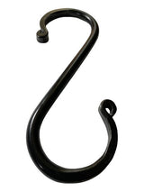 6 Wrought Iron S Hooks - 5" Hand Forged with Scrolls