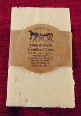 MINCED GARLIC CHEDDAR CHEESE - All Natural Cheddar with Field Raised Garlic