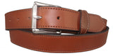 BROWN MONEY BELT - English Bridle Leather Concealed 16" Zipper Pouch