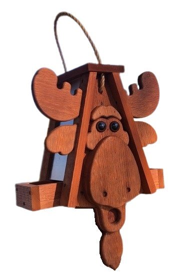 Bird FeederRUSTIC MOOSE BIRD FEEDER - Amish Handmade Mushroom Woodbirdbird feederSaving Shepherd