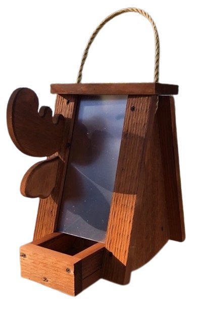 Bird FeederRUSTIC MOOSE BIRD FEEDER - Amish Handmade Mushroom Woodbirdbird feederSaving Shepherd