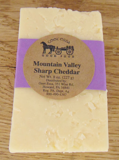 CheeseMOUNTAIN VALLEY SHARP CHEDDAR CHEESE - Artisan Cave Aged for 3 Yearscheesedelicacyfarm market4 oz wedgeSaving Shepherd