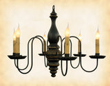 Country Lighting"Anderson" WOOD CHANDELIER - Handmade 6 Candle Country Light in 24 FinishescandelabracandleSaving Shepherd