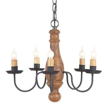 Country Lighting5 Arm WOOD & METAL CHANDELIER Petite Candelabra in 6 Distressed Finishes USAcandelabracandleSaving Shepherd