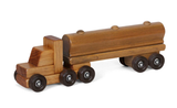 OIL TANKER TRUCK WOOD TOY Classic Amish Handmade Wooden Toys - Made in USA