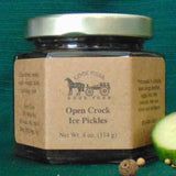 OPEN CROCK ICE PICKLES - Crispy Vinegary Beginning with Lingering Sweet Finish