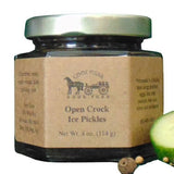 OPEN CROCK ICE PICKLES - Crispy Vinegary Beginning with Lingering Sweet Finish