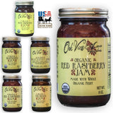 JamORGANIC RED RASPBERRY JAM - 100% All Natural Blended Whole Fruit Preserve Spreadfarm marketjamSaving Shepherd