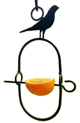 ORIOLE BIRD FEEDER - Hand Forged Wrought Iron Orange Holder