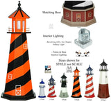 LighthouseDECORATIVE OUTDOOR LIGHTHOUSE - Orange & Black with Working LightBaltimorebaseballSaving Shepherd