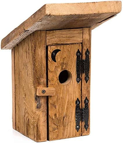 BirdhouseRUSTIC COUNTRY OUTHOUSE BIRDHOUSE - Amish Handmade Mushroom Wood Housebirdbird houseSaving Shepherd