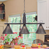 Country LightingWELLINGTON BAR ISLAND LIGHT Large Wood & Wrought Iron Fixturebarbar lightSaving Shepherd