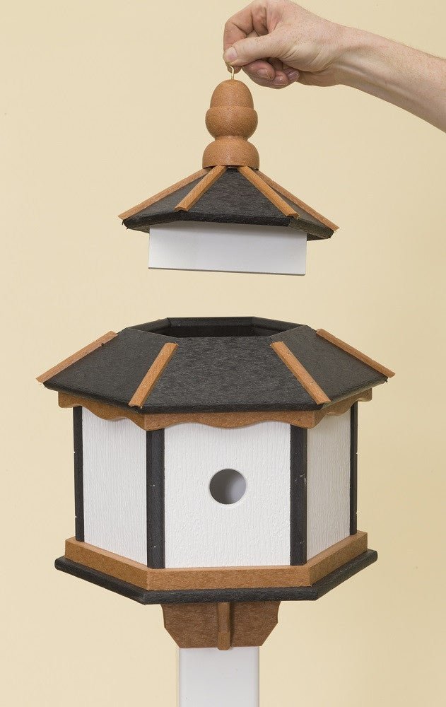 Birdhouse 3 ROOM HEXAGON BIRDHOUSE - Large Amish Handmade – Saving