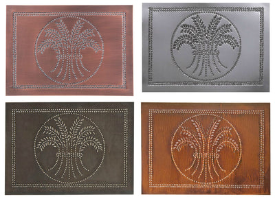 Punched Tin Panels4 Punched Tin Panels ~ Handcrafted Horizontal Primitive COUNTRY WHEAT Design in 4 Finishespunched tinpunched tin panelsSaving Shepherd
