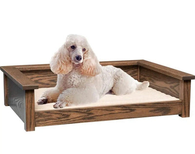 Handcrafted for PetsCRAFTSMAN LUXURY WOOD PET LOUNGE - Amish Handmade Dog Furniture Bed in 3 SizesBedbed with beddingSaving Shepherd